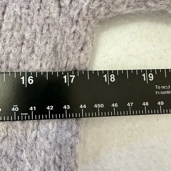 Skull Cashmere Madonna Skull Alpaca Wool Blend Sweater Black Lilac Gray Size XS - Picture 6 of 7